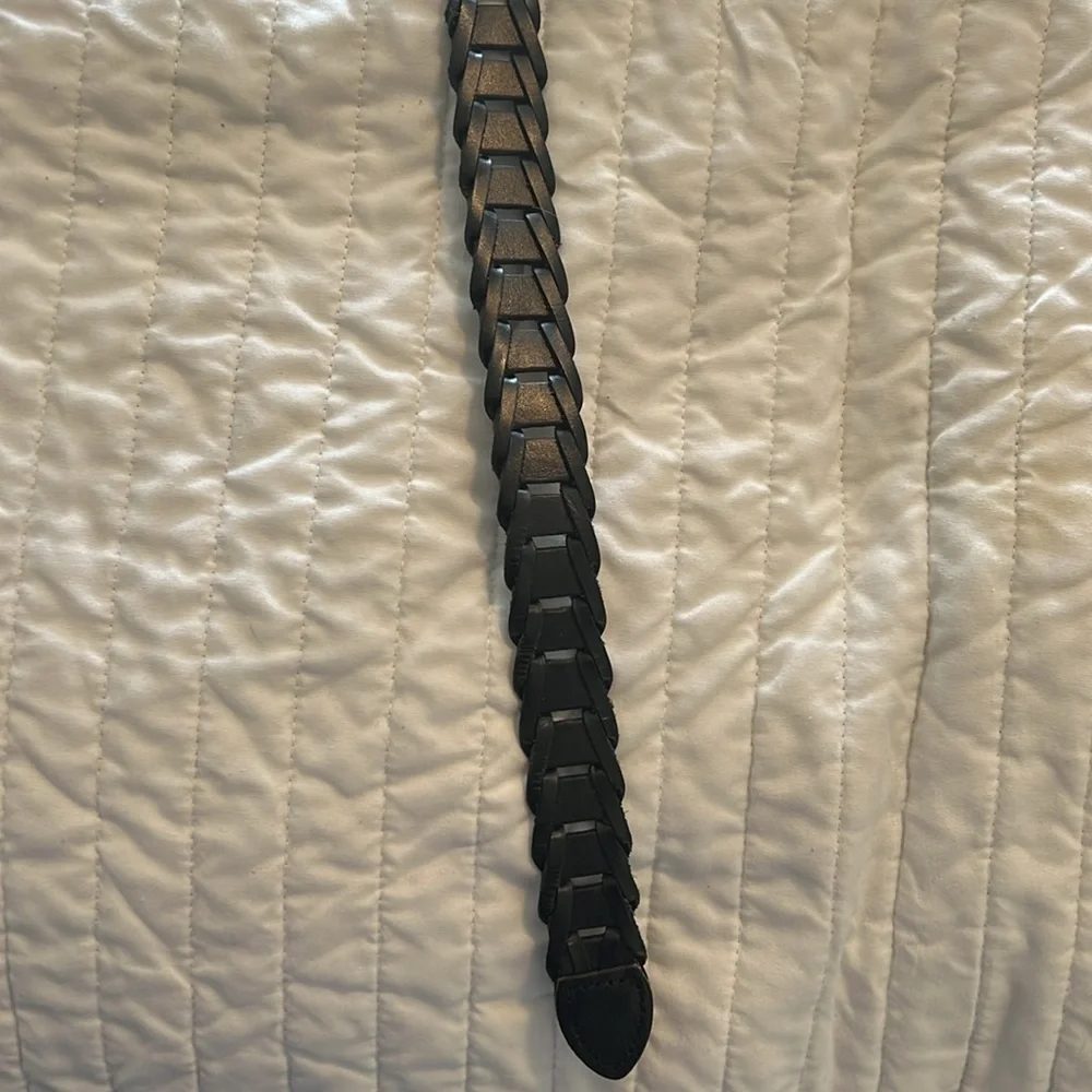 BLACK LEATHER BELT•BLACK•26” FROM BUCKLE•GENUINE LEATHER•NEW CONDITION